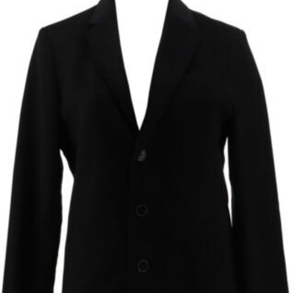 NWT STAFFORD MEN'S CLASSIC FIT WOOL BLEND TOP COAT BLACK 44 LONG - Picture 4 of 9